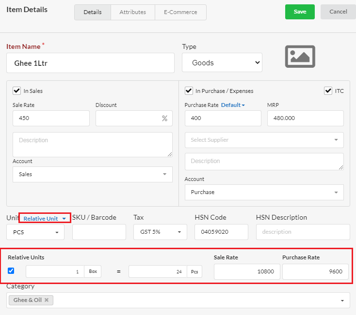 Output Books - Multiple Units for Items