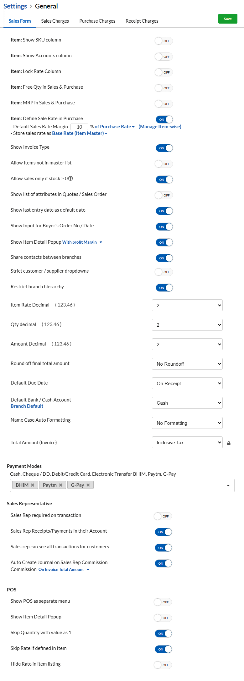 Customize your Sales Invoices