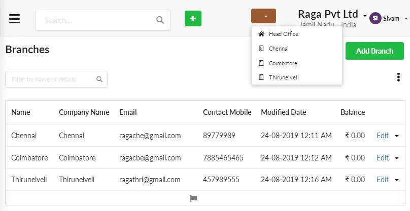 Multiple Locations / Branches